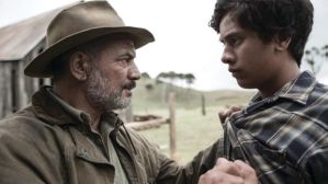 Temuera Morrison as Grandfather Mahana and Akuhata Keefe as Simeon Mahana