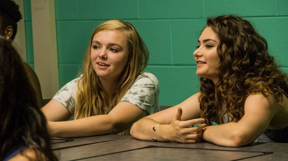 Elsie Fisher and Emily Robinson in the film.