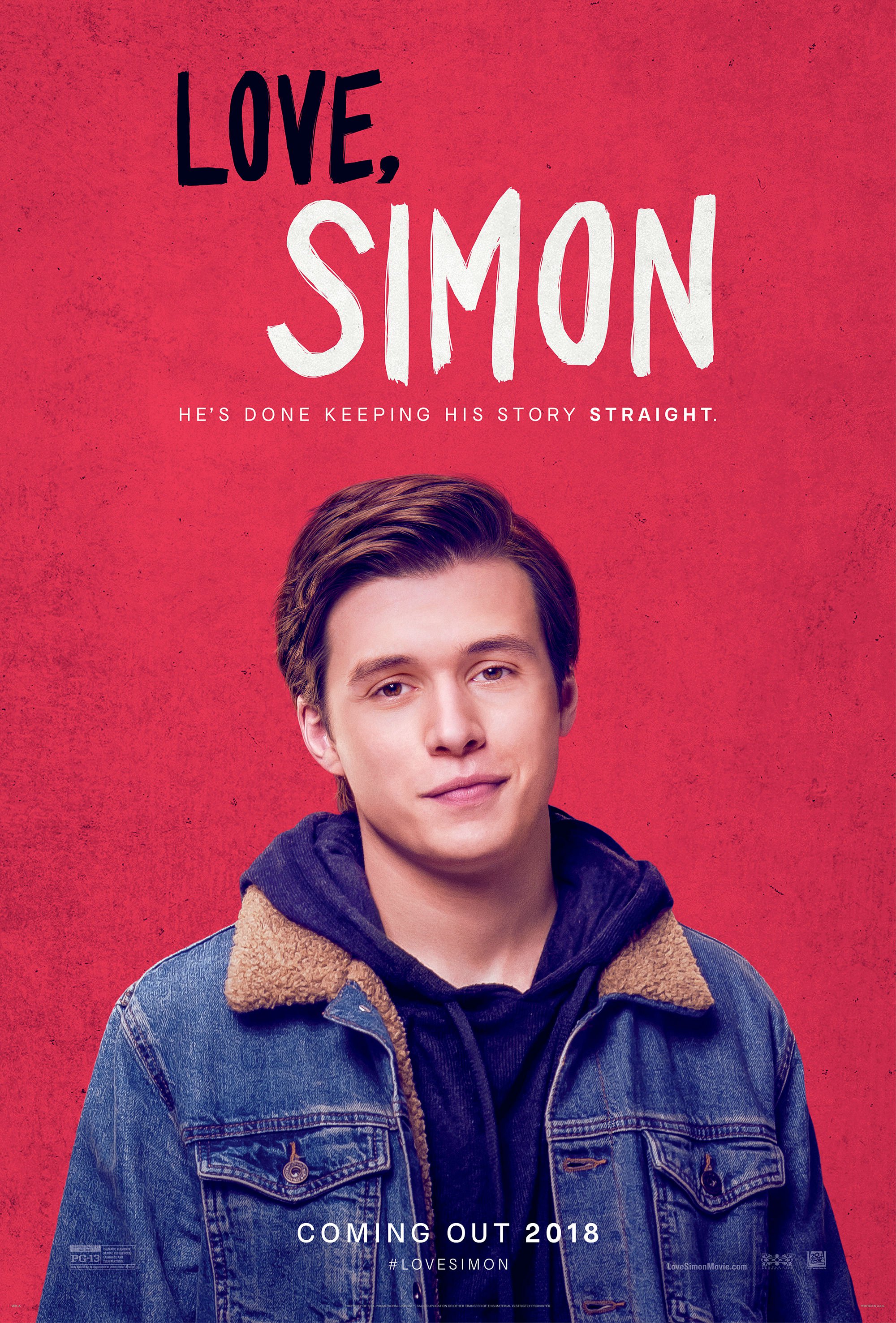 Film poster showing Nick Robinson in front of a red background. 