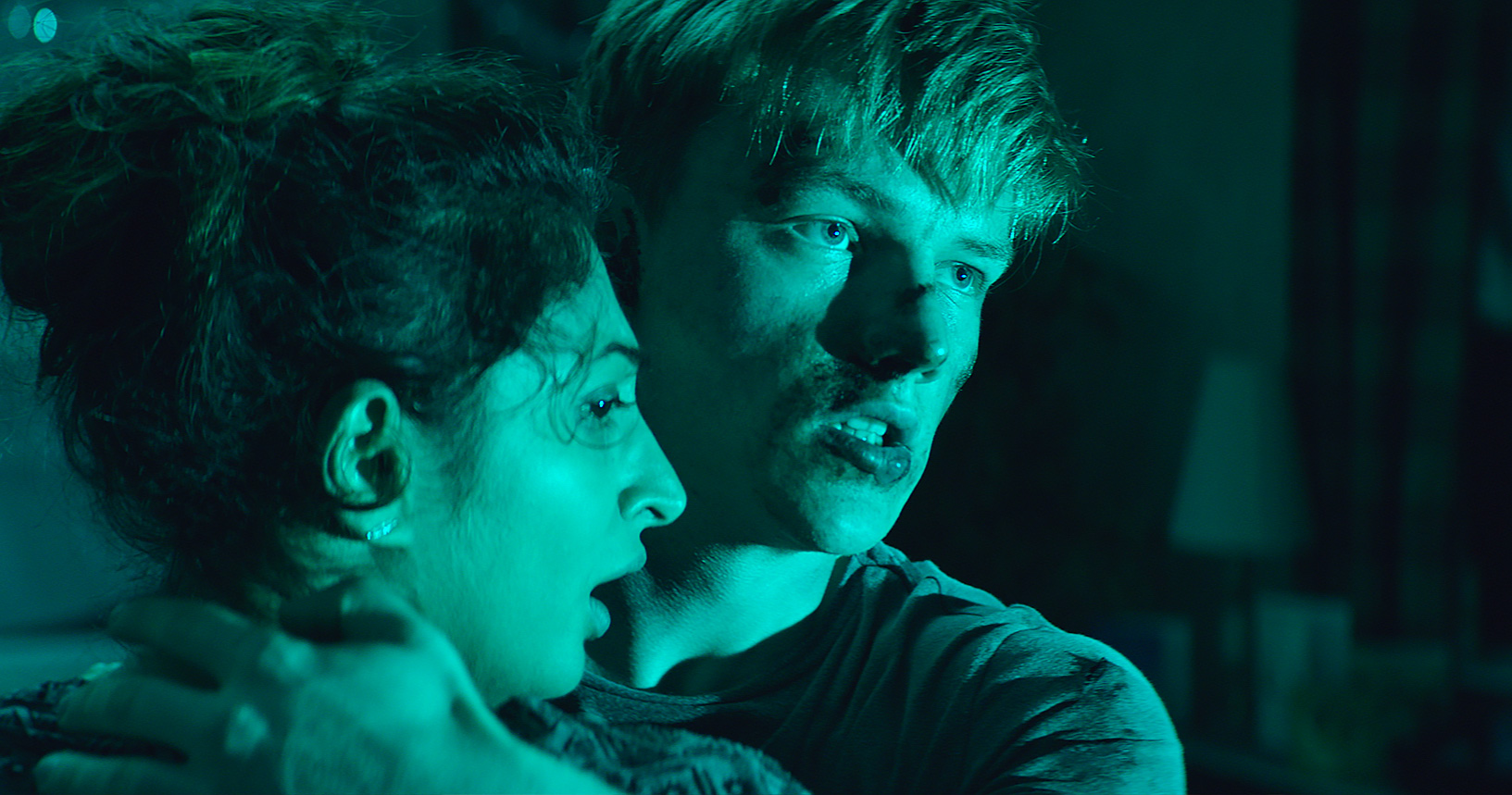 Sam Gittinas and Neerja Naik in the film.