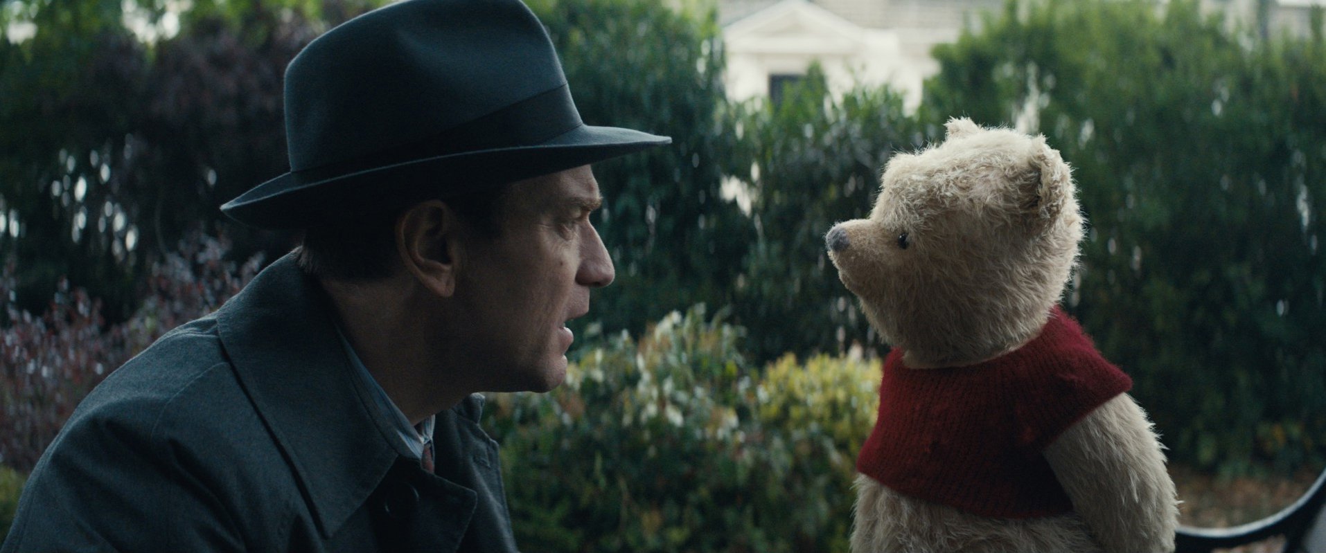 Ewan McGregor and Winnie-the-Pooh in the film.
