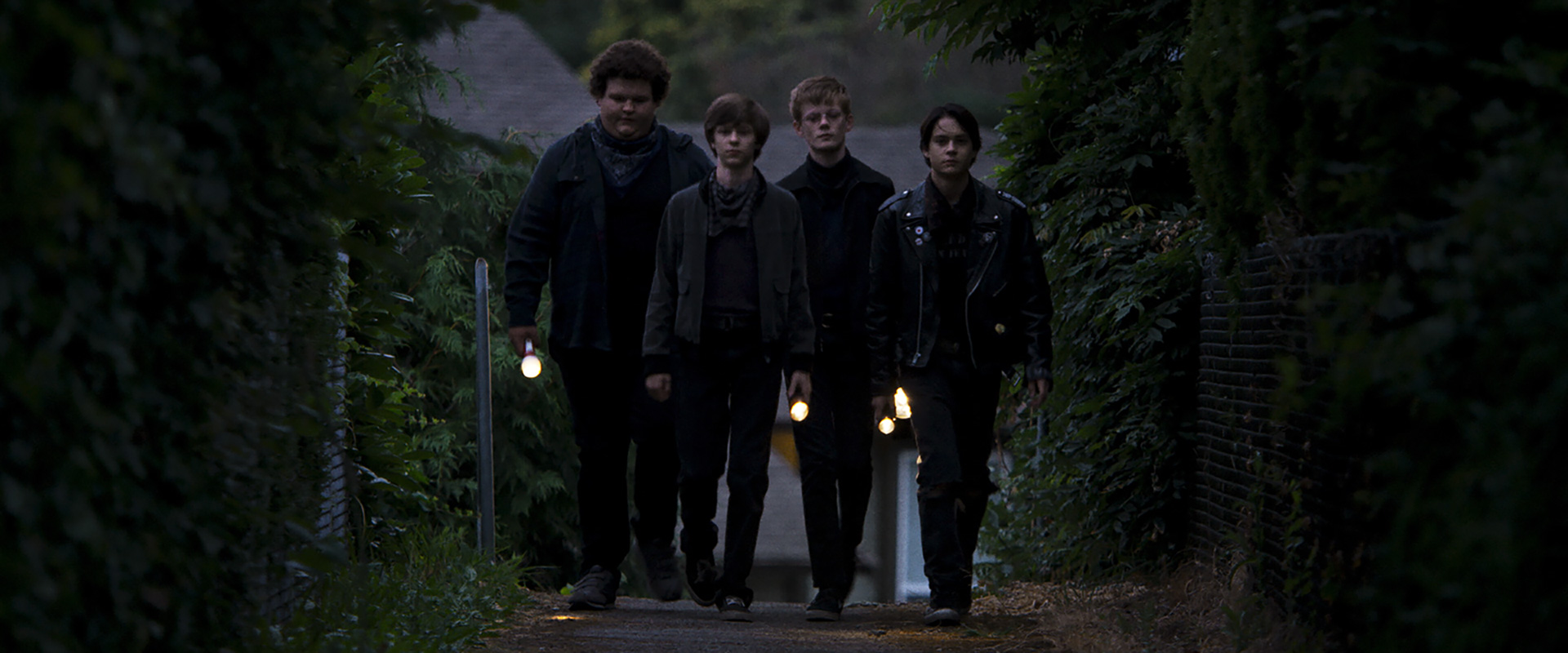 Caleb Emery, Graham Verchere, Cory Grüter-Andrew and Judah Lewis in the film.