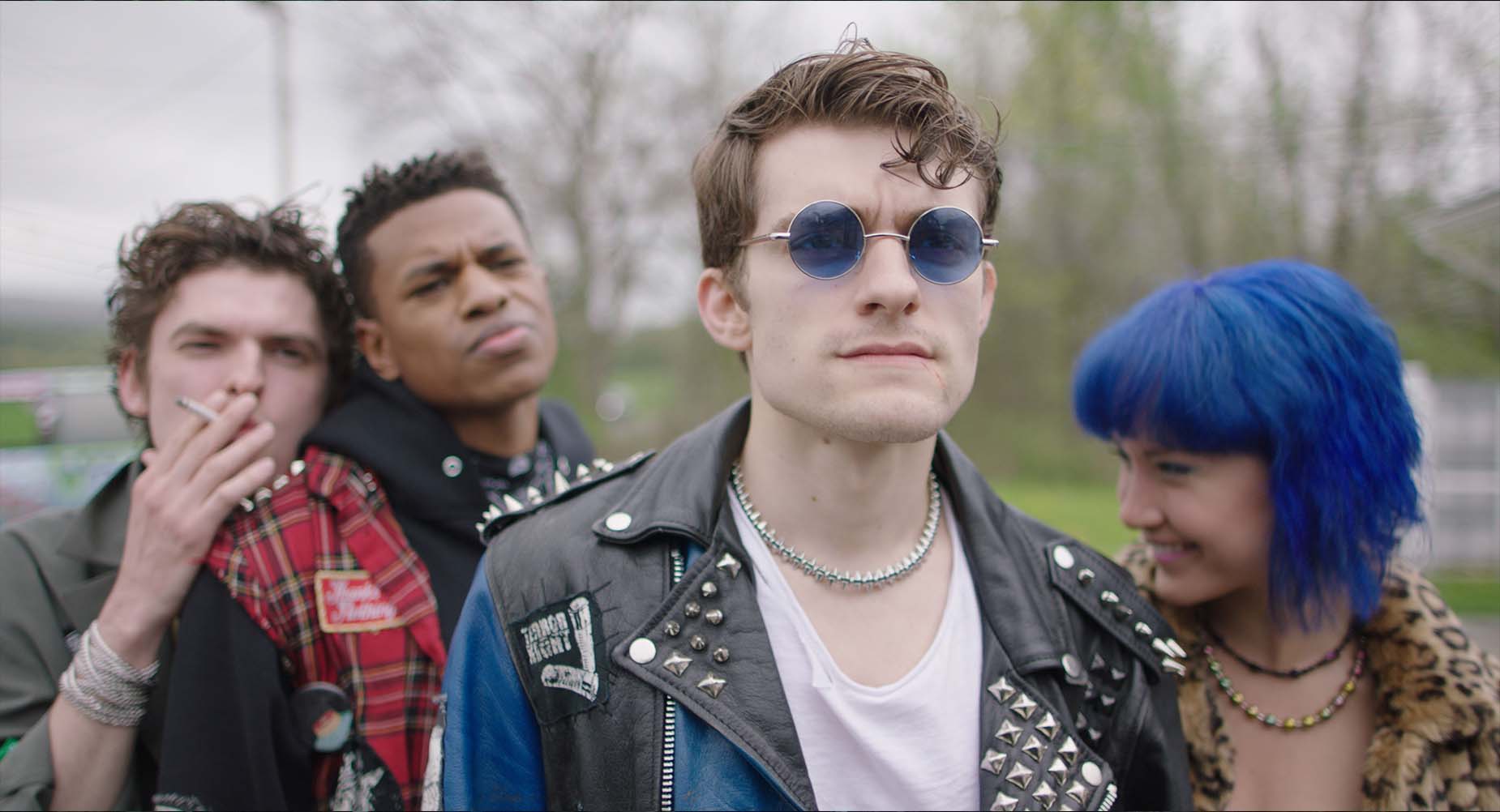 Bubba Weiler, Jeremy Pope, Granit Lahu and Amanda Grace Benitez in the film.