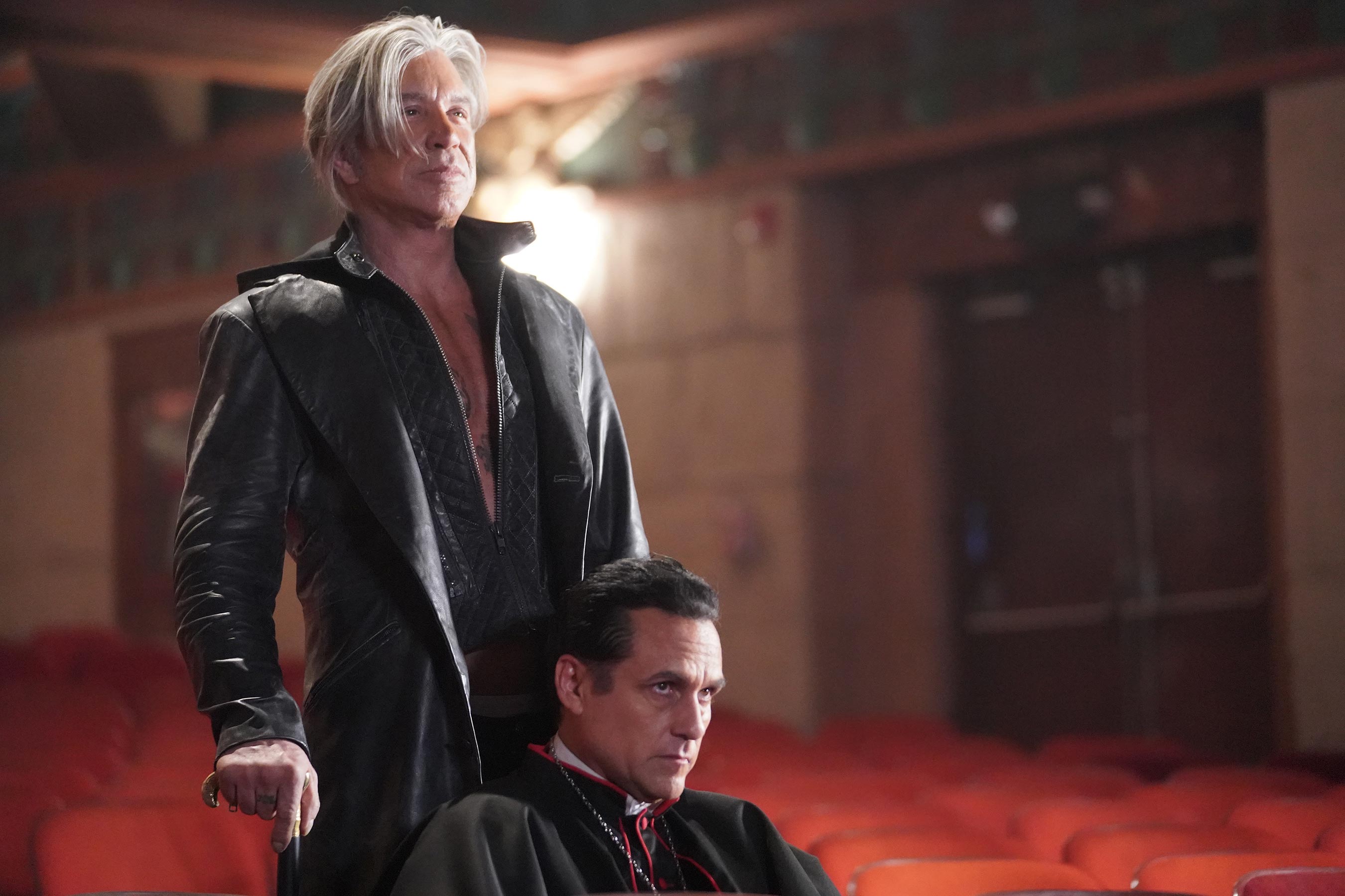 Mickey Rourke and Maurice Bernard in the film.