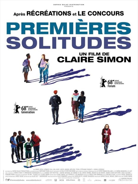 The film poster showing drawings of groups of teenagers and their shadows.