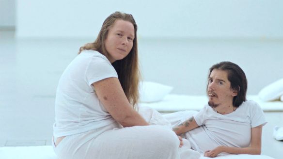 Grit Uhlemann and Christian Bayerlein in the film.