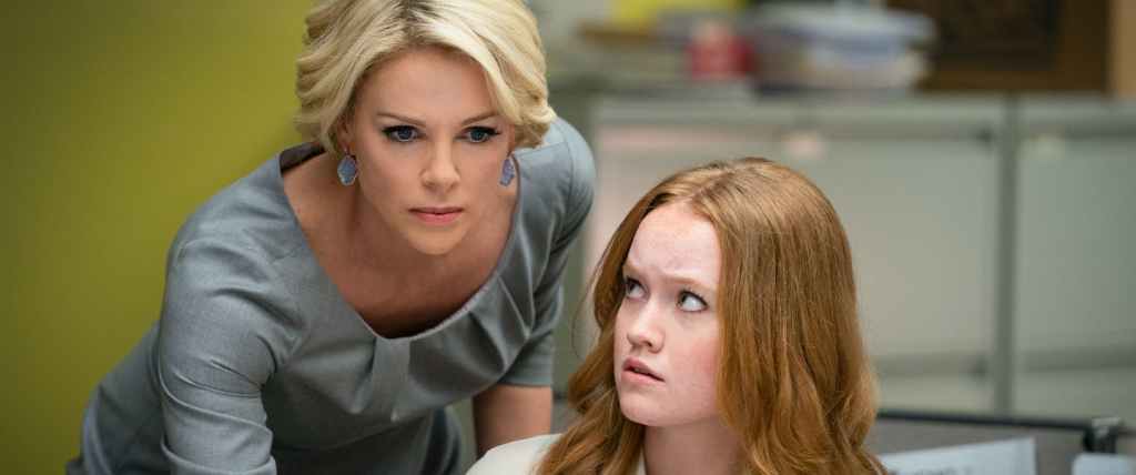 Megyn Kelly (Charlize Theron) and her staffer Lily (Liv Hewson).