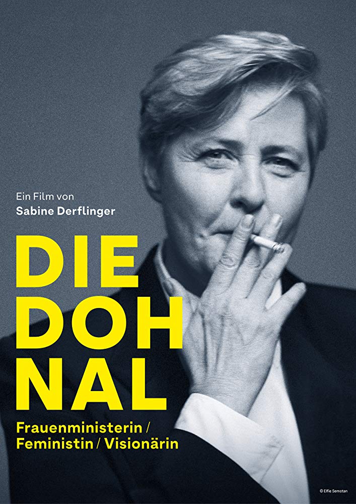 The film poster showing Johanna Dohnal smoking.