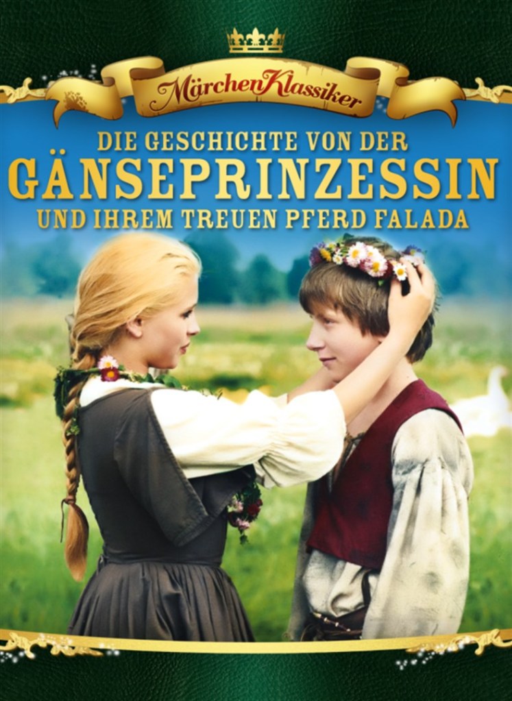 The film poster showing a girl (Dana Moráková) putting a flower crown on a boy (Karsten Janzon). 