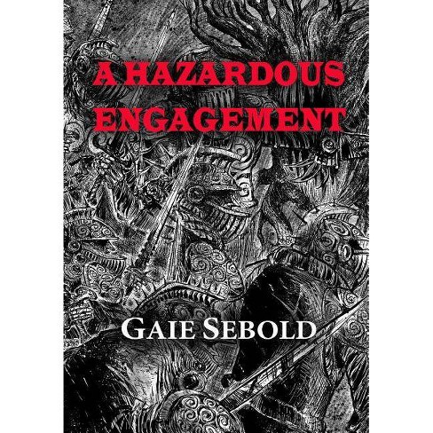 The book cover showing black and white drawings of knights.