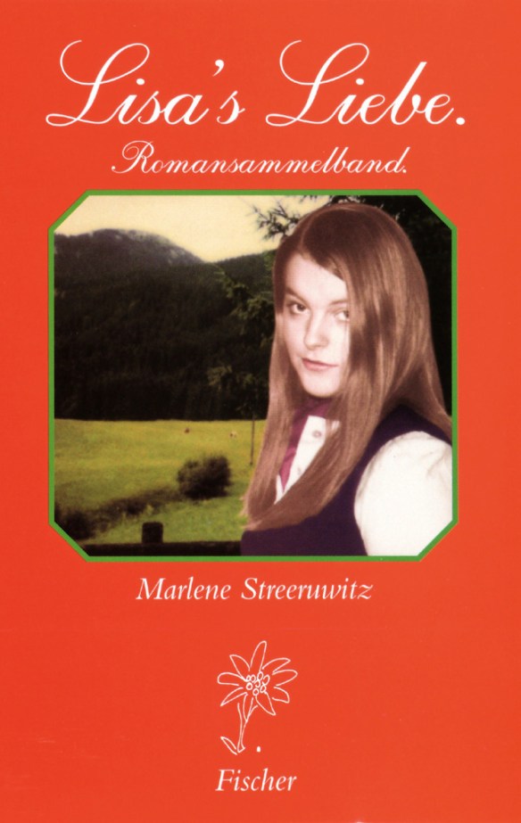 The book cover that shows the photo of a young girl in front of a mountain, emulating a certain type of nostalgic, romantic, nationalistic genre fiction.
