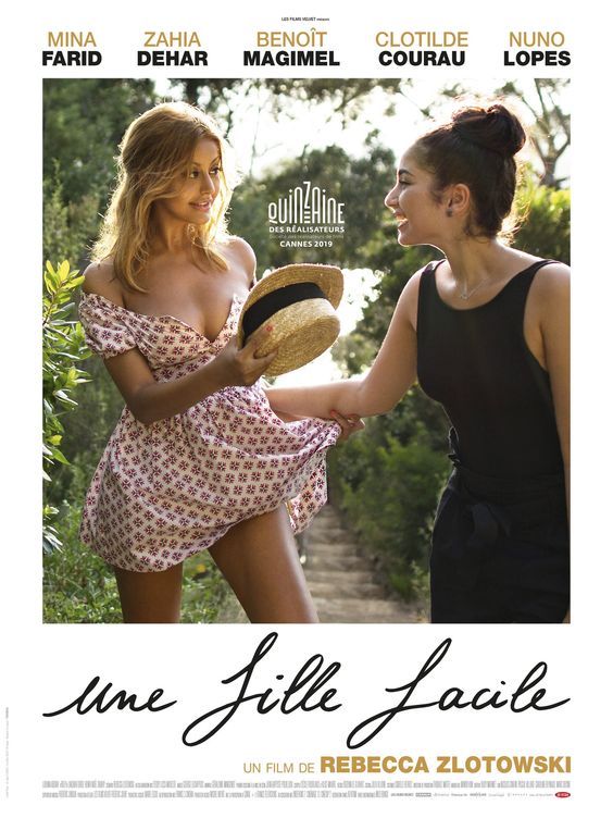 The film poster showing Sofia (Zahia Dehar) and Naïma (Mina Farid) walking together. 
