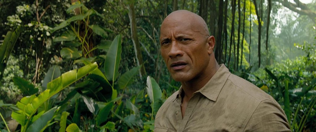Bravestone (Dwayne Johnson) in the jungle.
