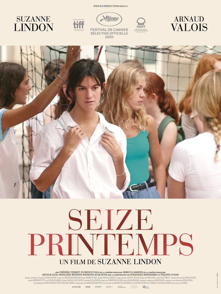 The film poster showing Suzanne (Suzanne Lindon) standing in a group of girls her age, looking distant.