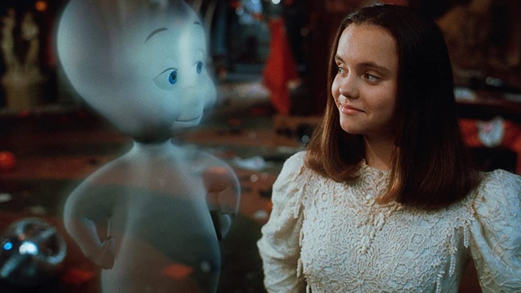 Casper and Kat (Christina Ricci) looking at each other.