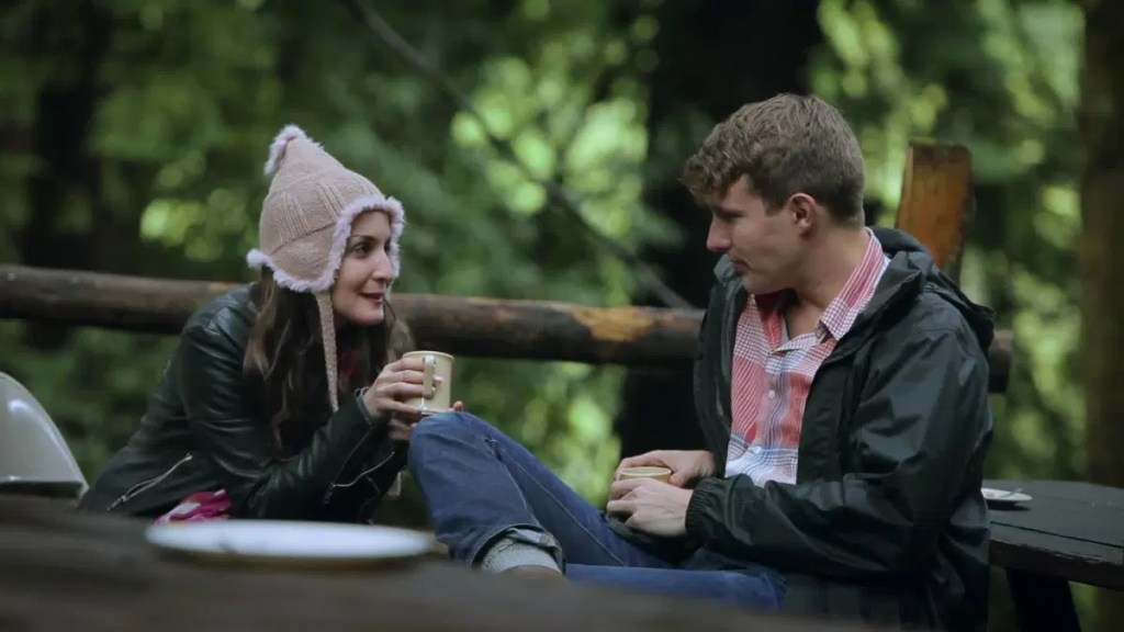 Sarah (Sarah Small) talking to Steph (Charlie Hewson). 