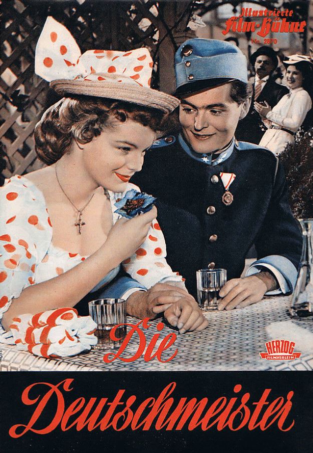 The film poster showing Stanzi (Romy Schneider) in the Prater with her date Willy (Siegfried Breuer Jr.).