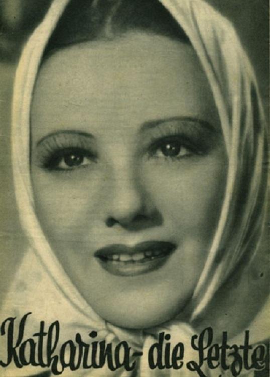 The film poster showing Katharina (Franciska Gaal) wearing a headscarf.