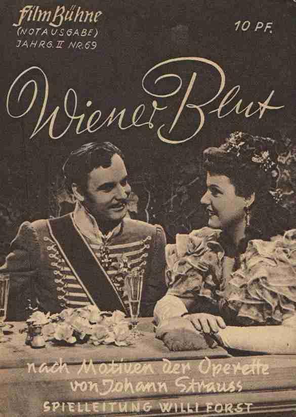 The film poster showing Melanie (Maria Holst) with Crown-Prince Ludwig von Bayern (Fred Liewehr).