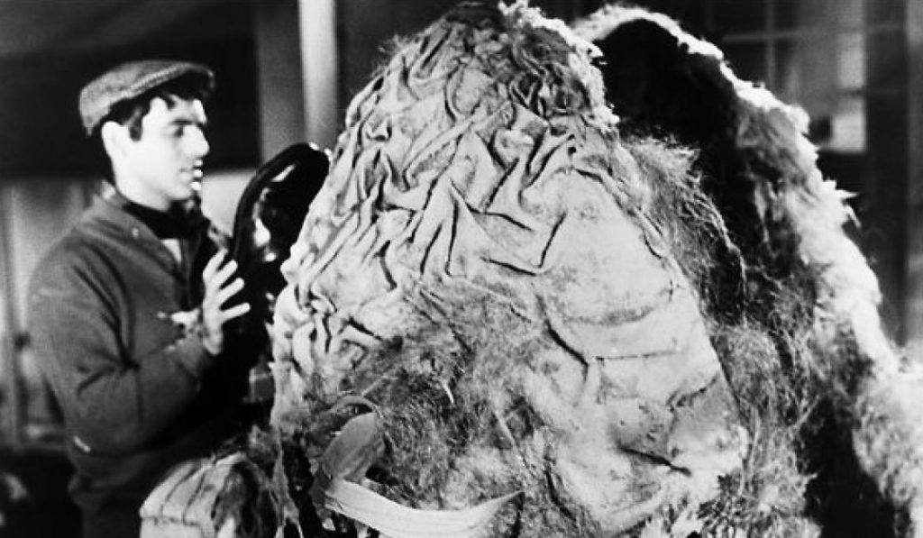 Seymour (Jonathan Haze) feeding Audrey Junior.