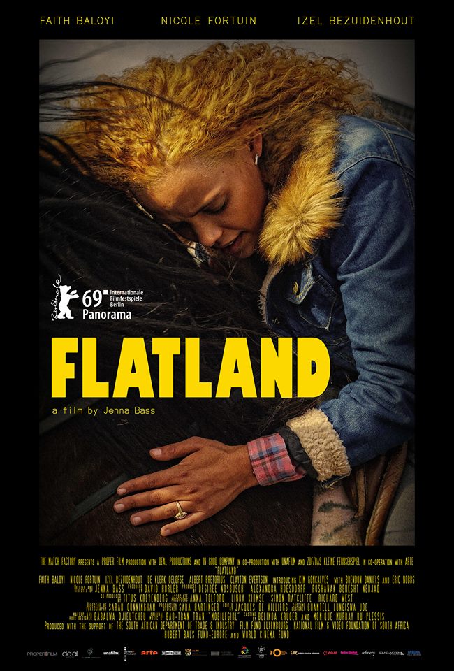 The film poster showing Natalie (Nicole Fortuin) huddled over a horse's neck.