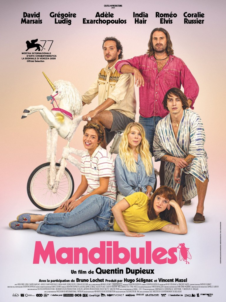 The film poster showing the main characters of the film in a group shot.