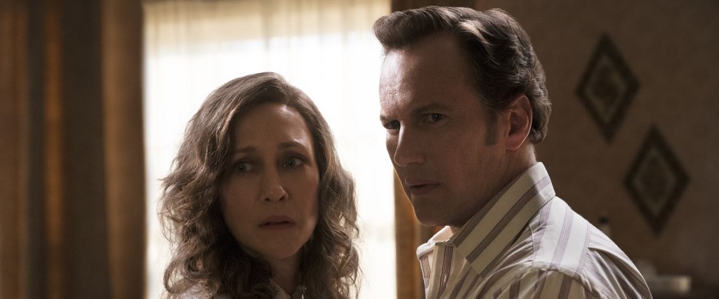 Lorraine (Vera Farmiga) and Ed (Patrick Wilson) looking worried.