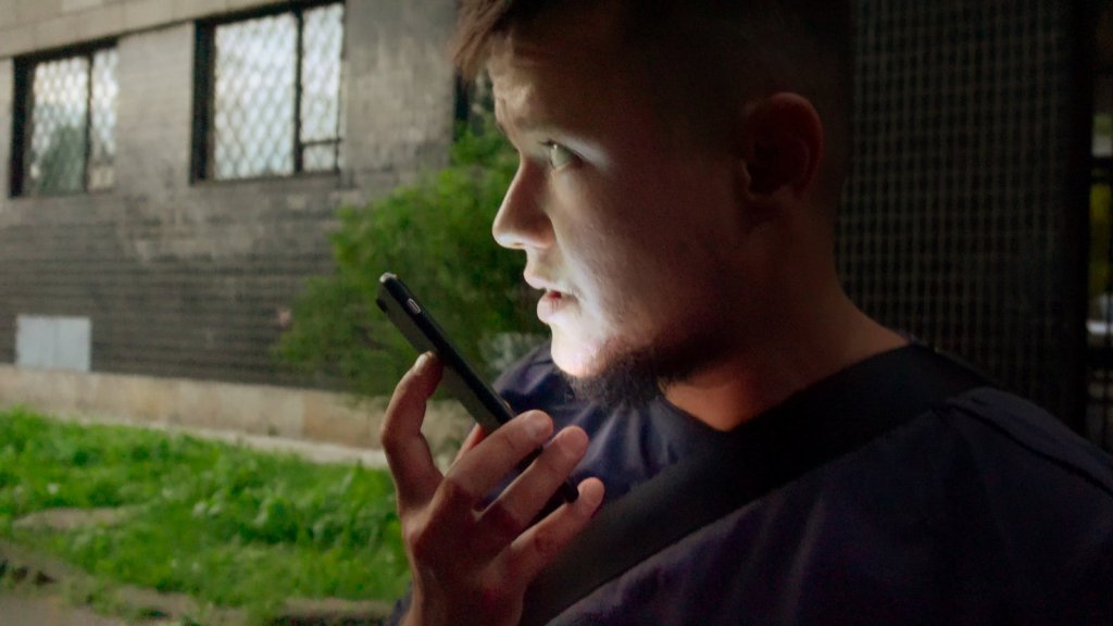 David Isteev on the phone.