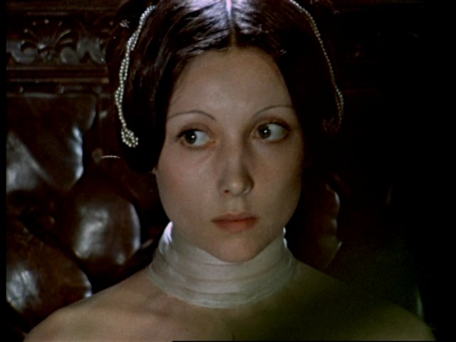 Nadezhda Yanovskaya (Elena Dimitrova) dressed up for dinner.