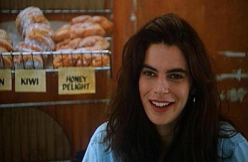 Molly (Helene Clarkson) in the donut shop she works at.