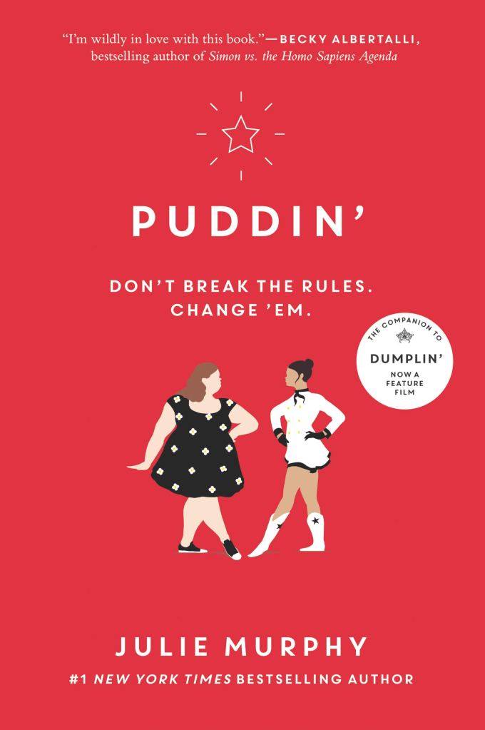 The book cover showing an illustration of two girls, a white fat girl in a black dress with white flowers and a Brown thin girl in a dance uniform.