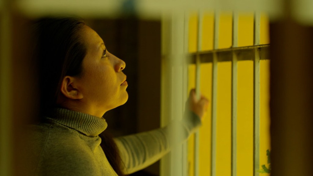 Teodora Vásquez in her prison cell.