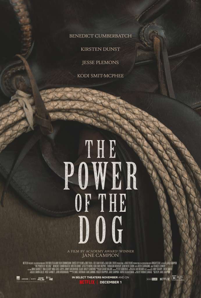 The film poster showing a rope tied to a saddle.