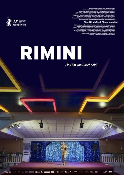 The film poster showing Richie Bravo (Michael Thomas) performing on an empty stage in front of a glitter curtain.
