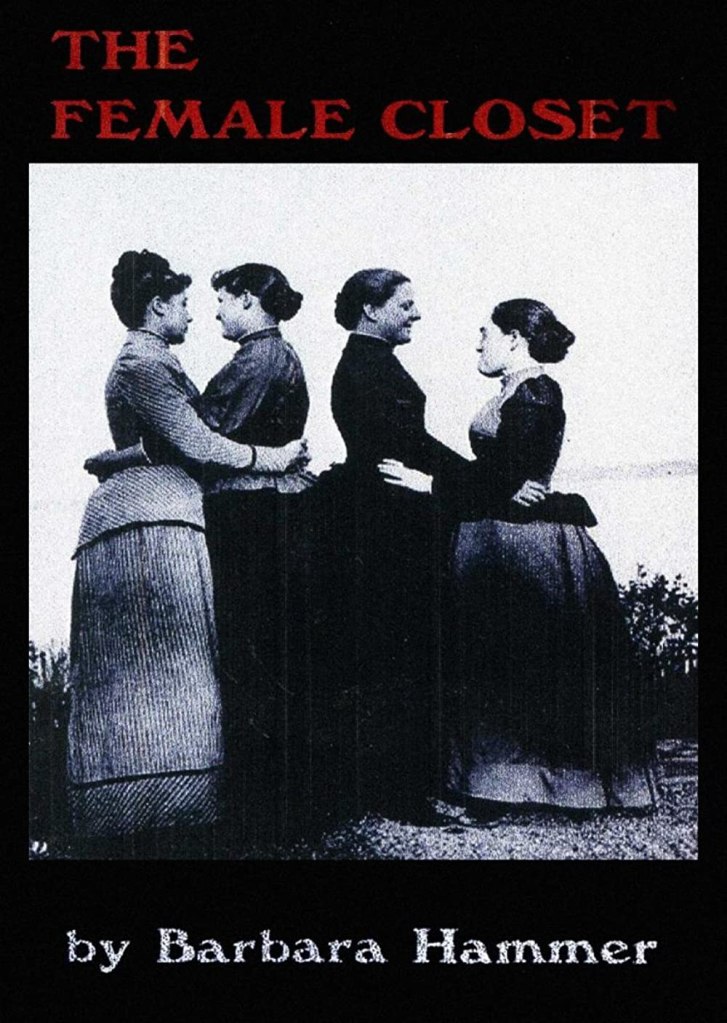 The film poster showing a photograph by Alice Austen with four women who are holding each other in pairs as if slowdancing.
