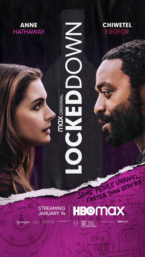 The film poster showing Linda (Anne Hathaway) staring at Paxton (Chiwetel Ejiofor).