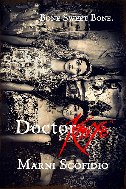 The book cover showing a row of mannequins in black and white. The image is turned sideways.