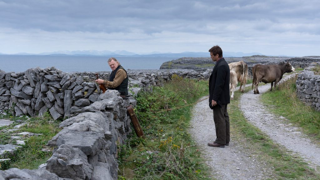 Pádraic (Colin Farrell) trying to talk to Colm (Brendan Gleeson).