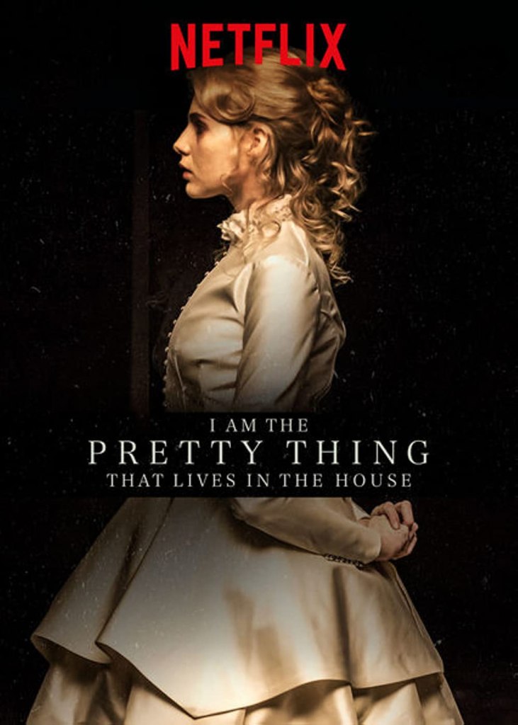 The film poster showing Polly (Lucy Boynton) in profile, her upper half looking right, her lower half turned to the left.