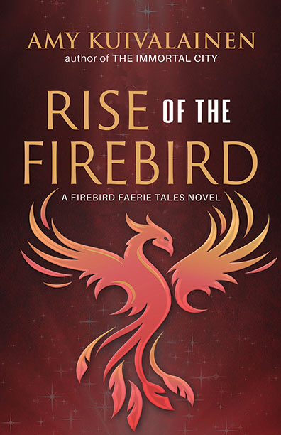 The book cover showing a red and yellow firebird emblem on a red background.
