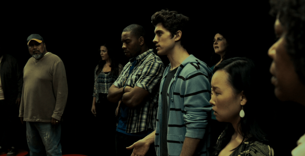 Some of the people around the circle.