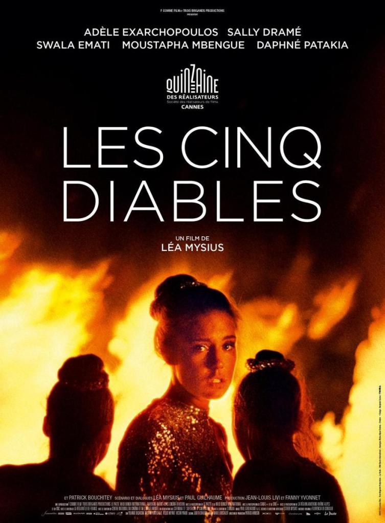 The film poster showing Joanne (Adèle Exarchopoulos) with her back to a fire, wearing a glittering athletic suit. She has tears in her eyes.