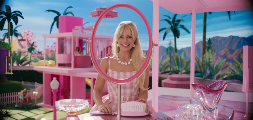 Barbie (Margot Robbie) in her dream house.