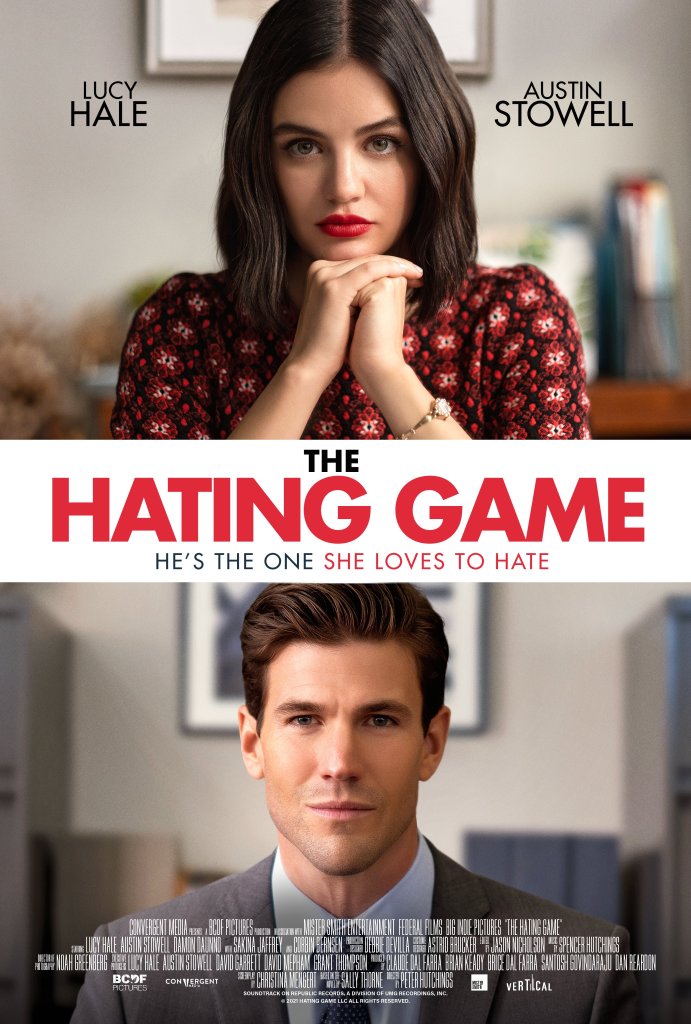 The film poster showing both Lucy (Lucy Hale) and Joshua (Austin Stowell) in separate images staring directly at the camera.