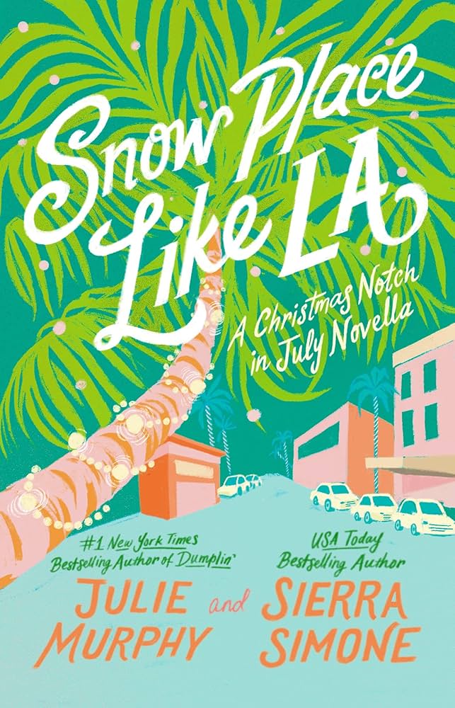 The book cover showing a palm tree wrapped in fairy lights. 