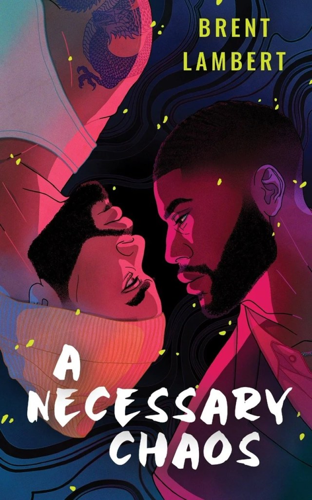 The book cover showing two Black men looking at each other. One is upside down, has a tattoo and is wearing a beanie, the other is wearing a suit.