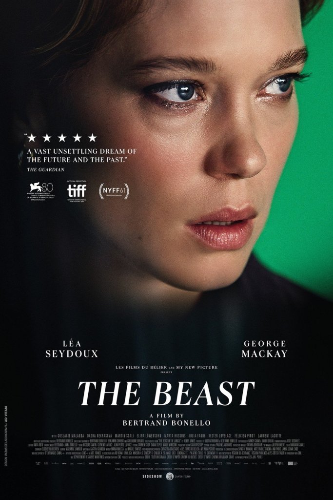 The movie poster showing a close-up of Gabrielle (Léa Seydoux). 