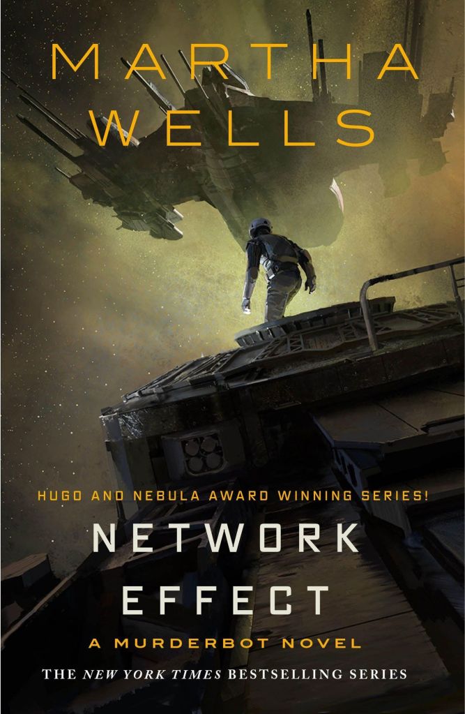 The book cover showing a space ship flying over another spaceship. An astronaut is emerging from the lower spaceship, looking towards the other.